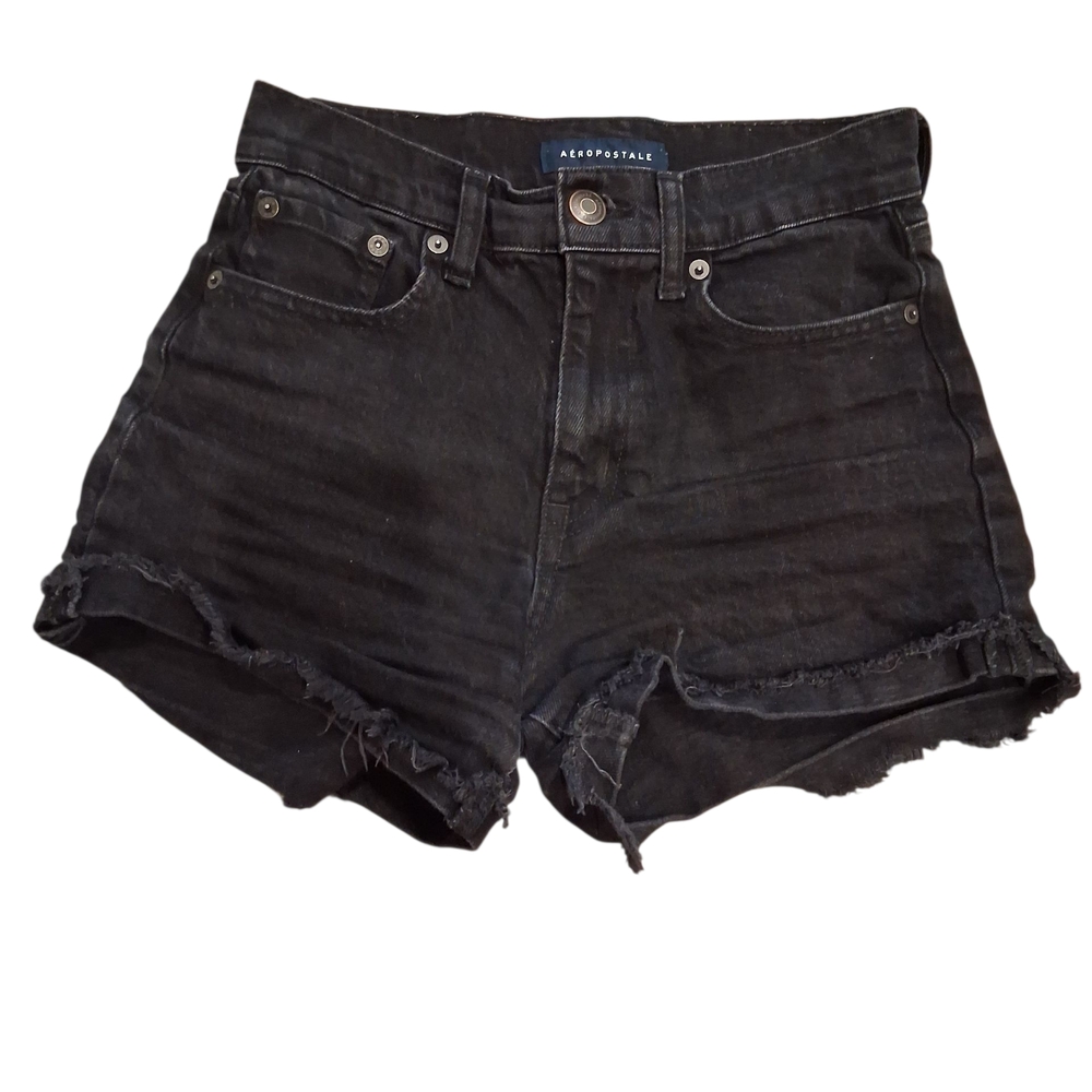 Aeropostale Women's Black Denim Shorts